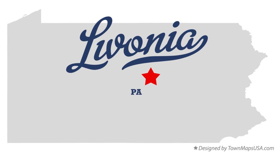 Map of Livonia Pennsylvania PA