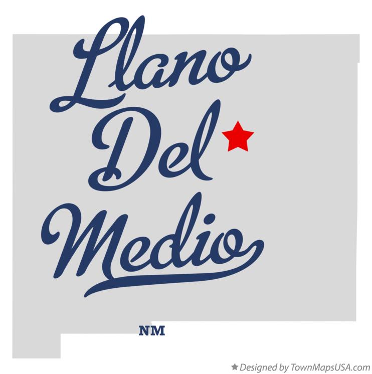 Map of Llano Del Medio New Mexico NM