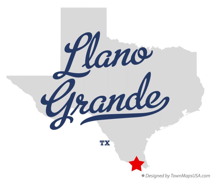 Map of Llano Grande Texas TX
