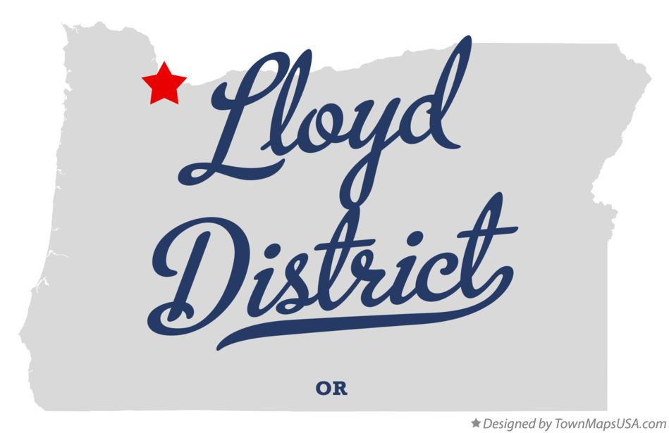 Map of Lloyd District Oregon OR