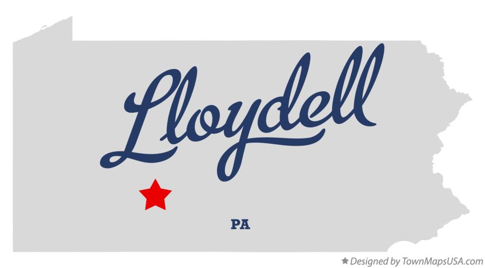 Map of Lloydell Pennsylvania PA