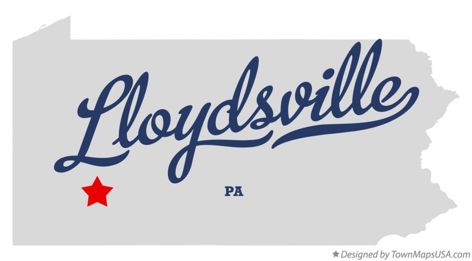 Map of Lloydsville Pennsylvania PA