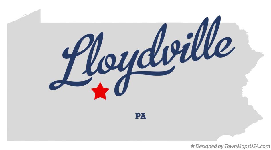 Map of Lloydville Pennsylvania PA