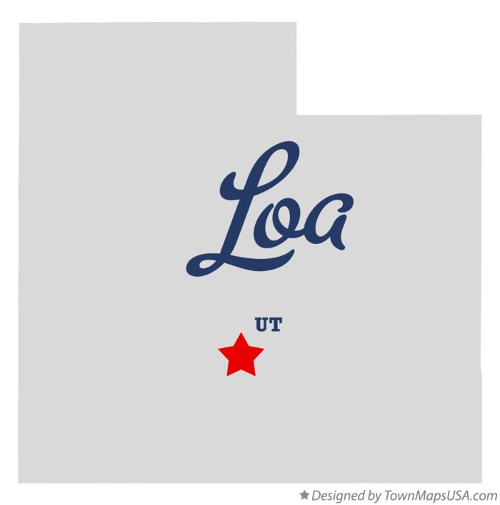 Map of Loa Utah UT