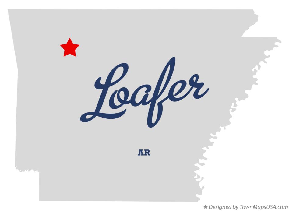 Map of Loafer Arkansas AR