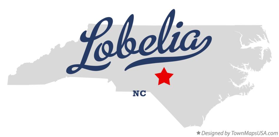 Map of Lobelia North Carolina NC