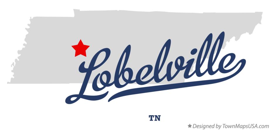Map of Lobelville Tennessee TN