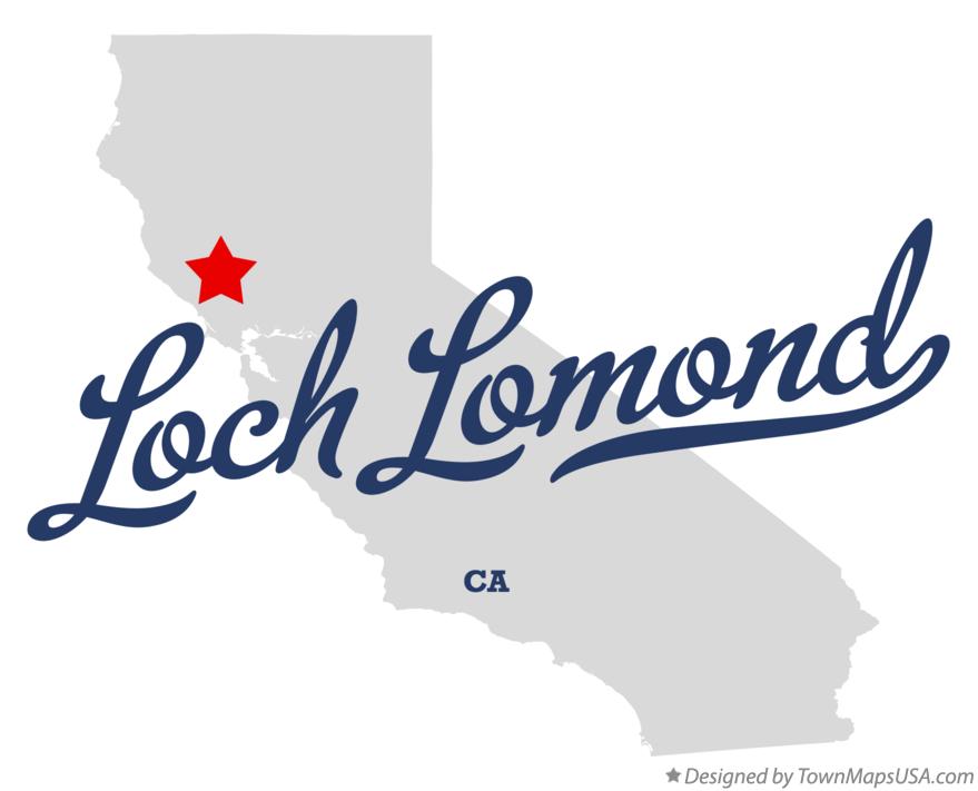 Map of Loch Lomond California CA