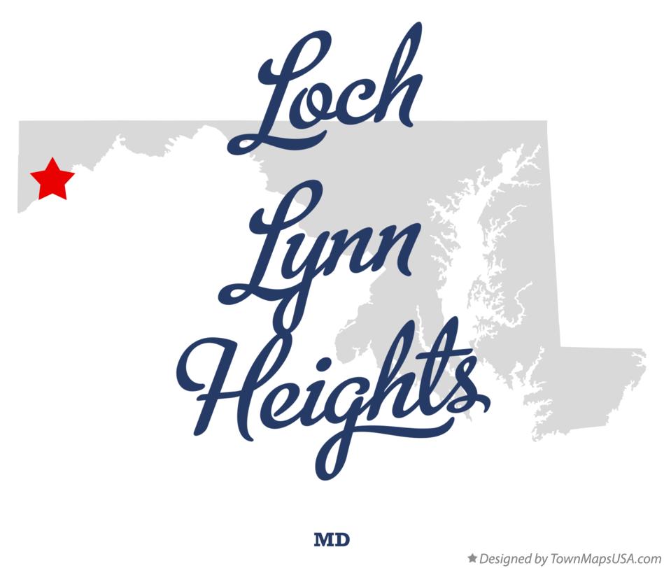 Map of Loch Lynn Heights Maryland MD