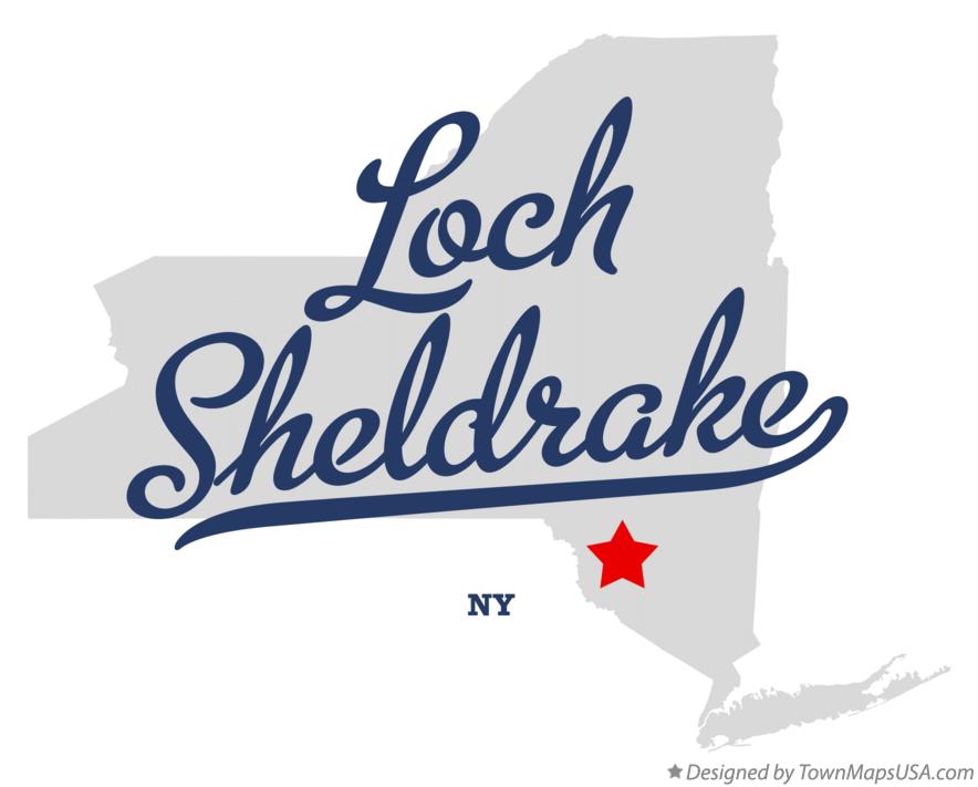 Map of Loch Sheldrake New York NY