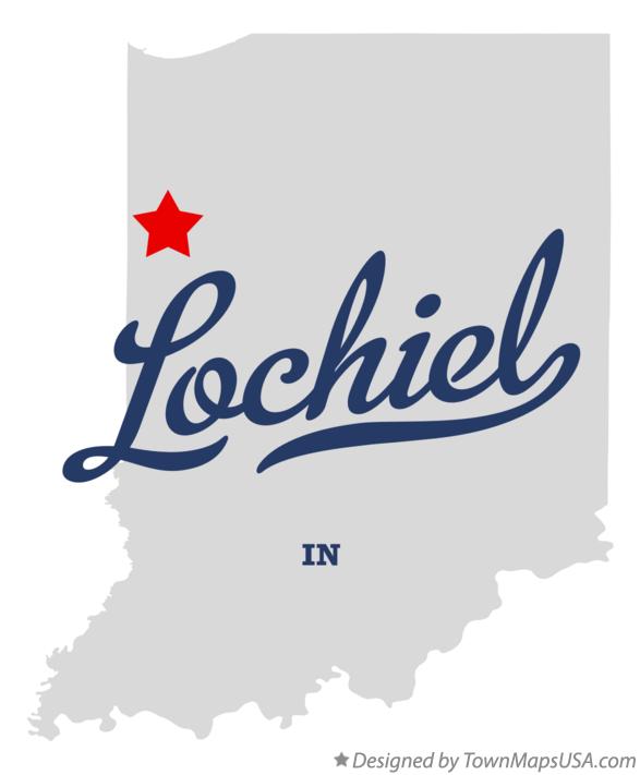Map of Lochiel Indiana IN