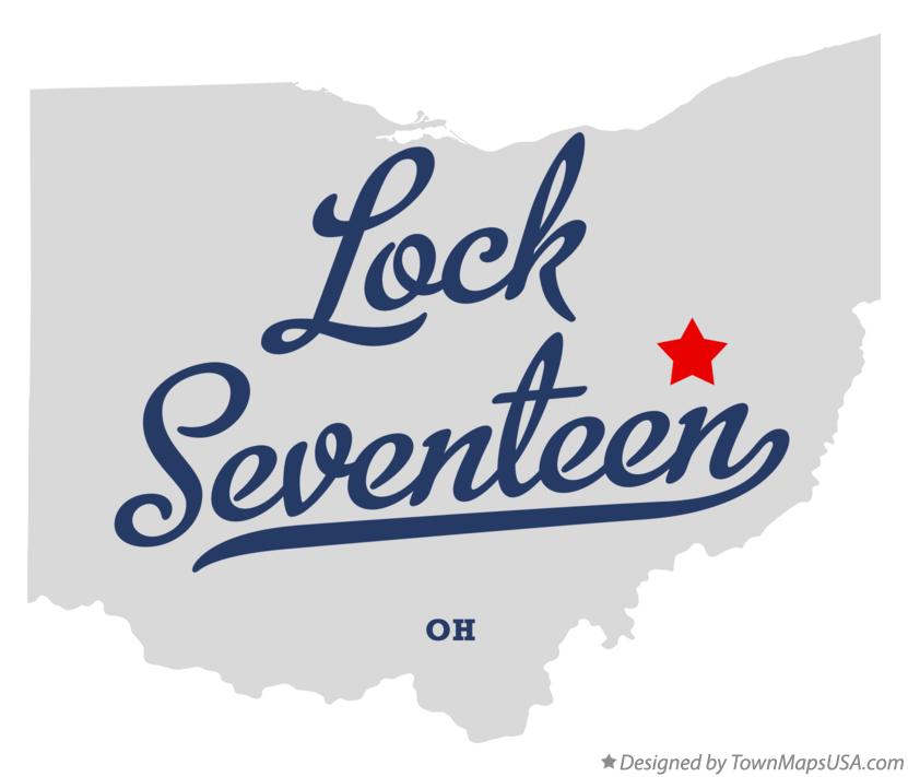 Map of Lock Seventeen Ohio OH
