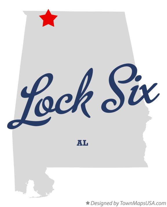 Map of Lock Six Alabama AL