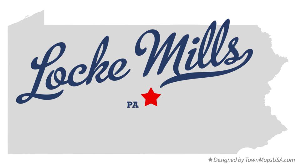 Map of Locke Mills Pennsylvania PA