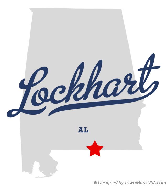 Map of Lockhart Alabama AL