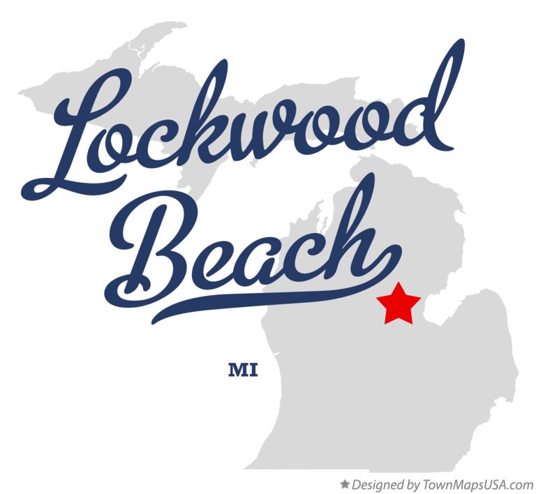 Map of Lockwood Beach Michigan MI