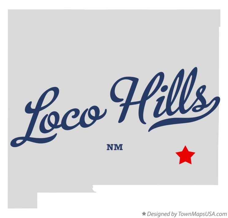 Map of Loco Hills New Mexico NM