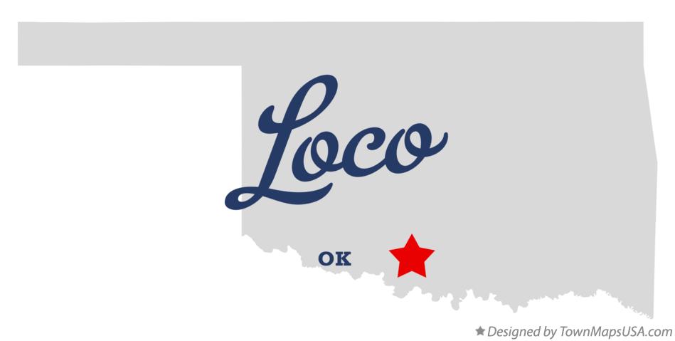 Map of Loco Oklahoma OK