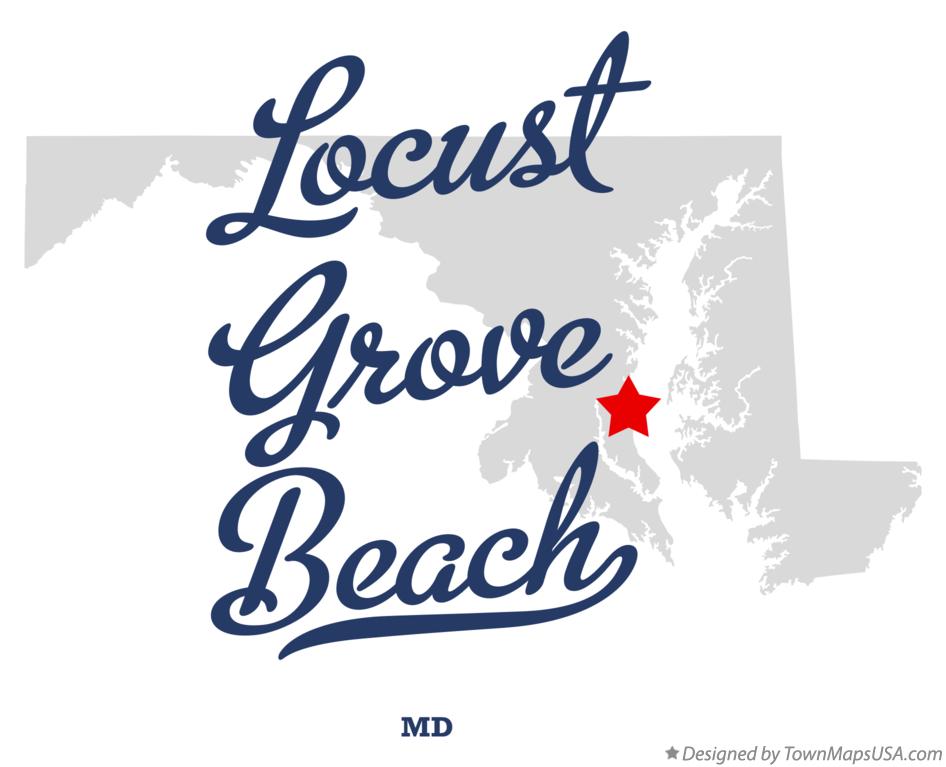 Map of Locust Grove Beach Maryland MD