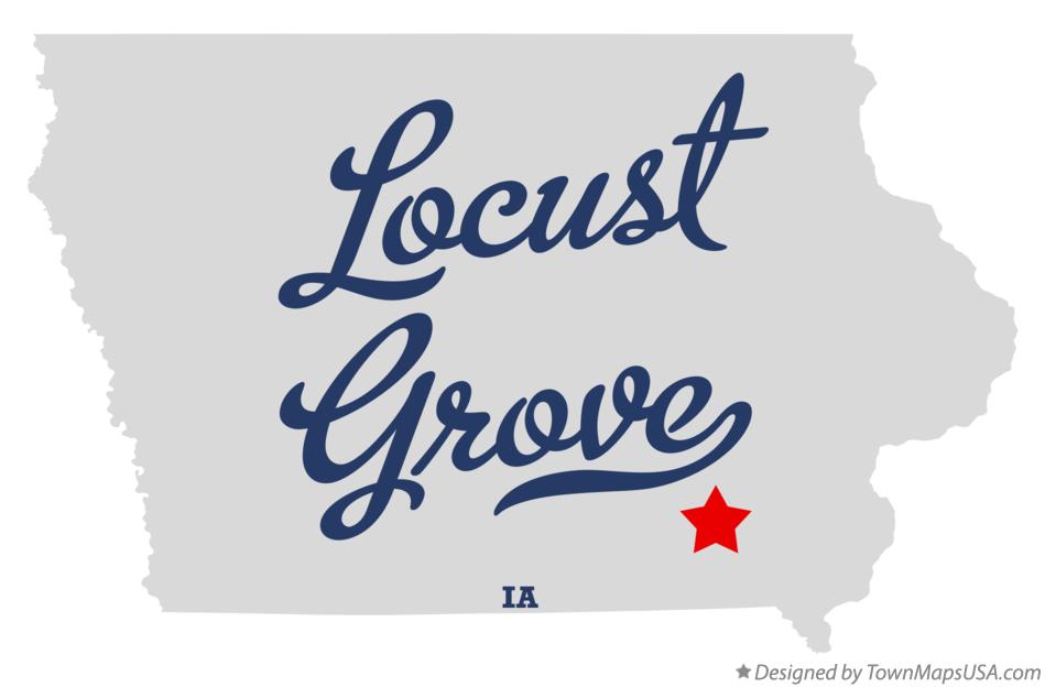 Map of Locust Grove Iowa IA