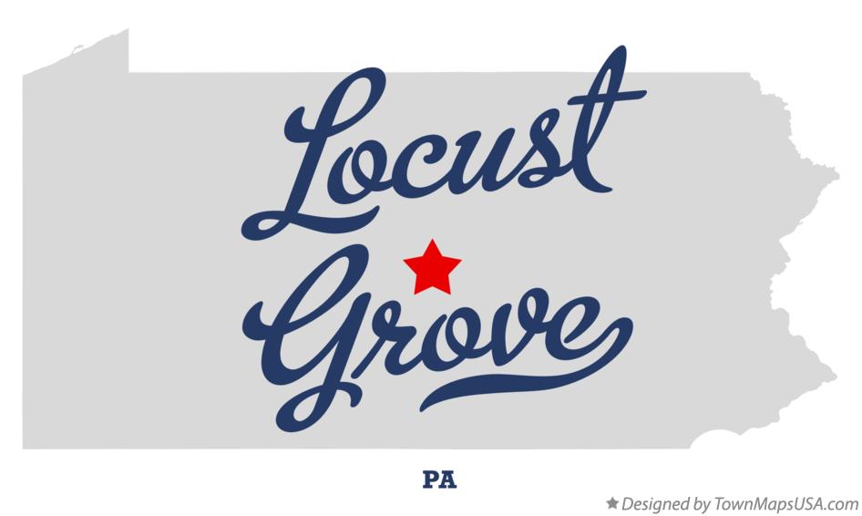 Map of Locust Grove Pennsylvania PA
