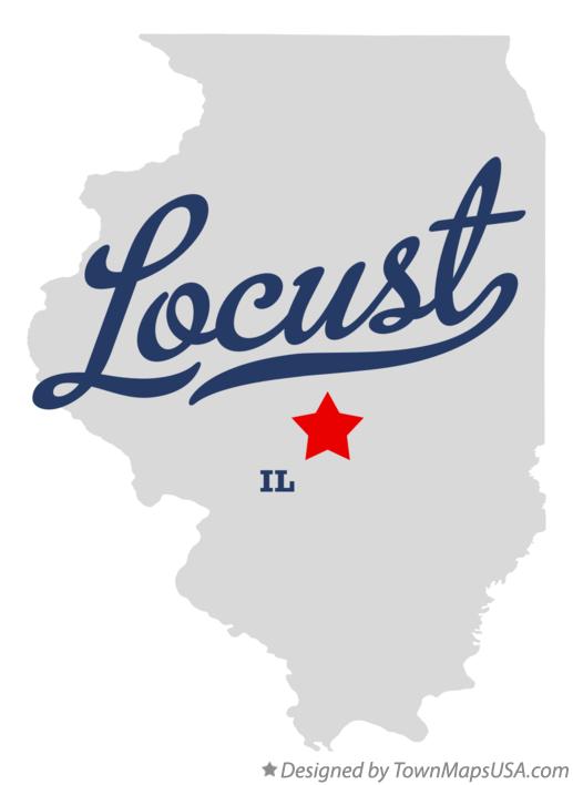 Map of Locust Illinois IL
