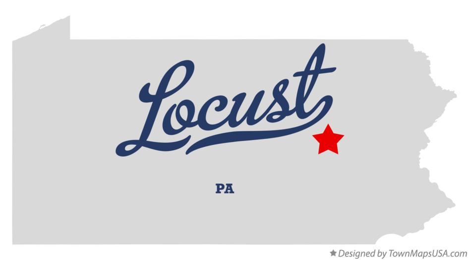 Map of Locust Pennsylvania PA