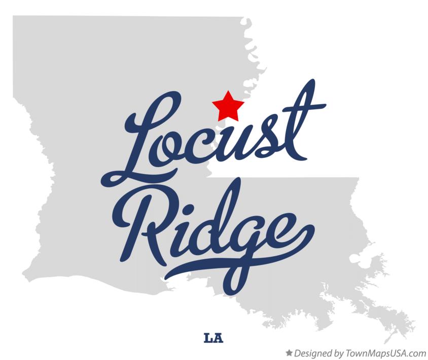 Map of Locust Ridge Louisiana LA