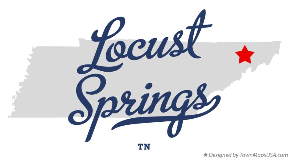 Map of Locust Springs Tennessee TN
