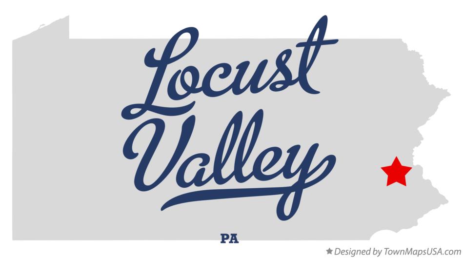 Map of Locust Valley Pennsylvania PA
