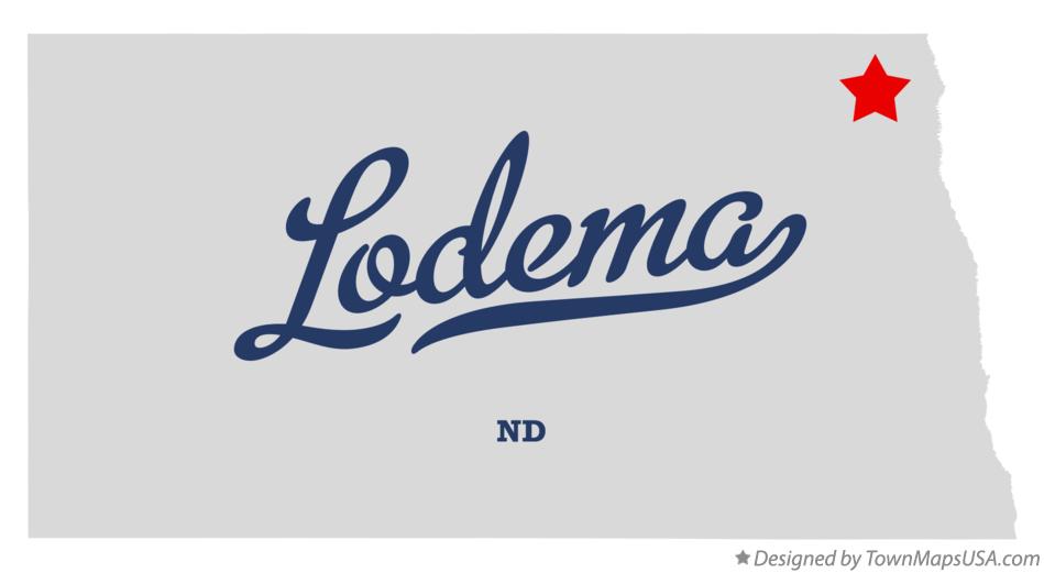 Map of Lodema North Dakota ND