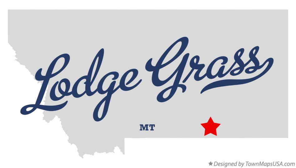 Map of Lodge Grass Montana MT