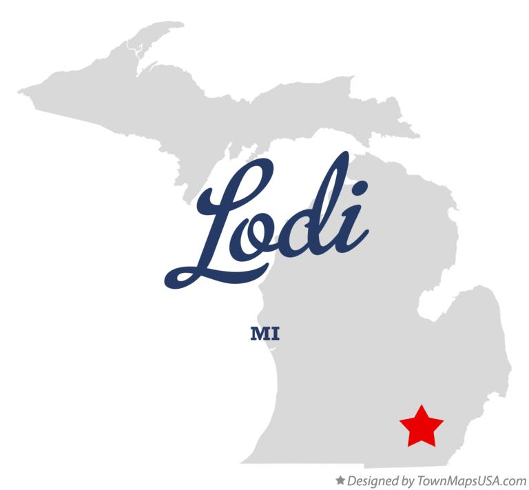 Map of Lodi Michigan MI