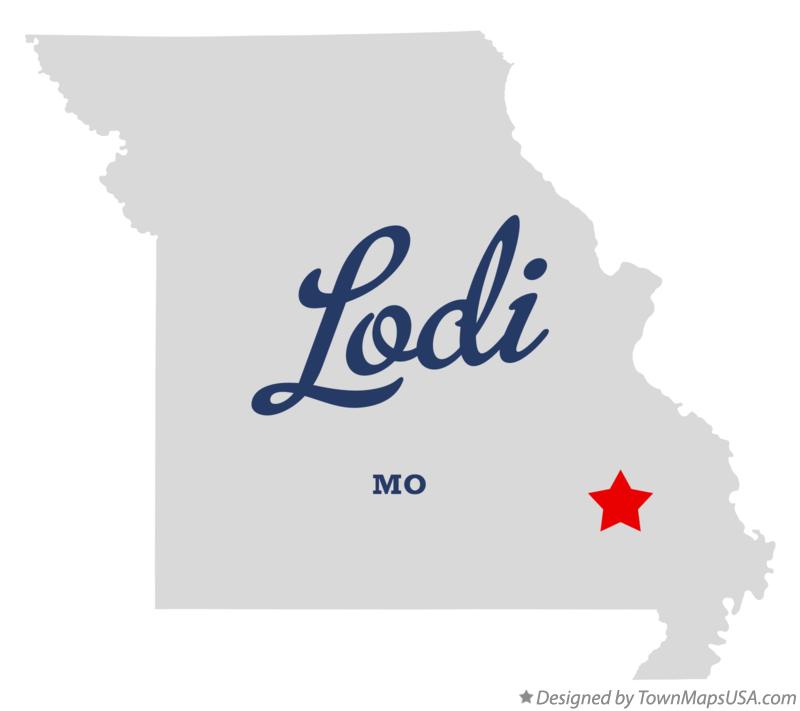 Map of Lodi Missouri MO