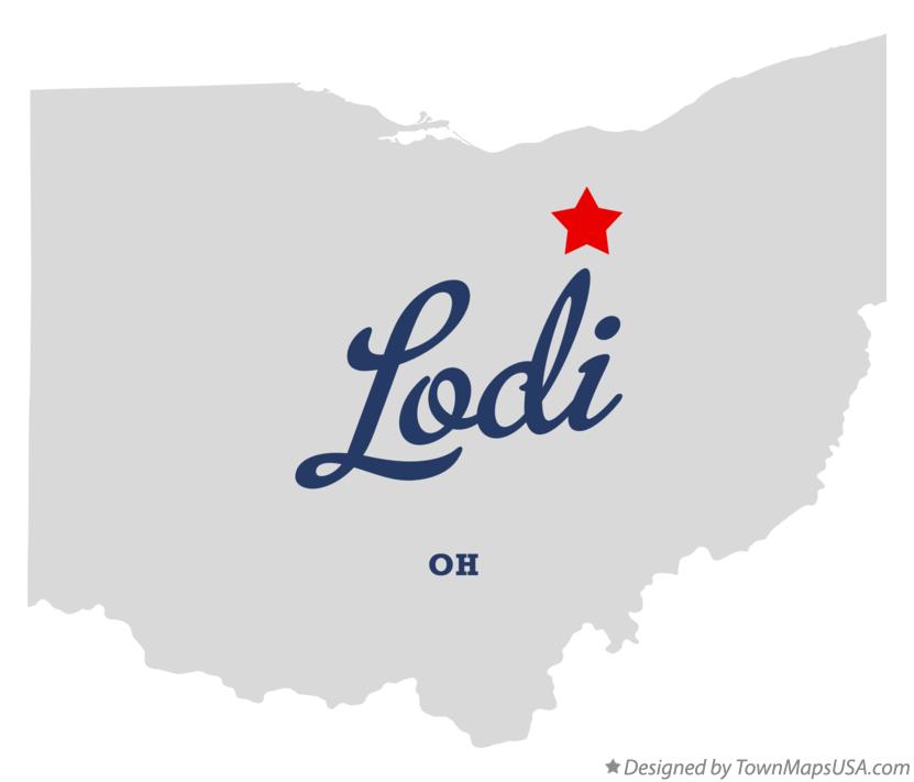 Map of Lodi Ohio OH