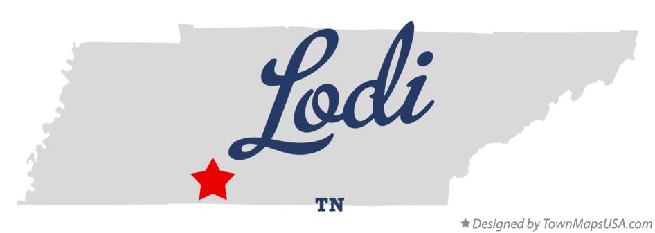 Map of Lodi Tennessee TN