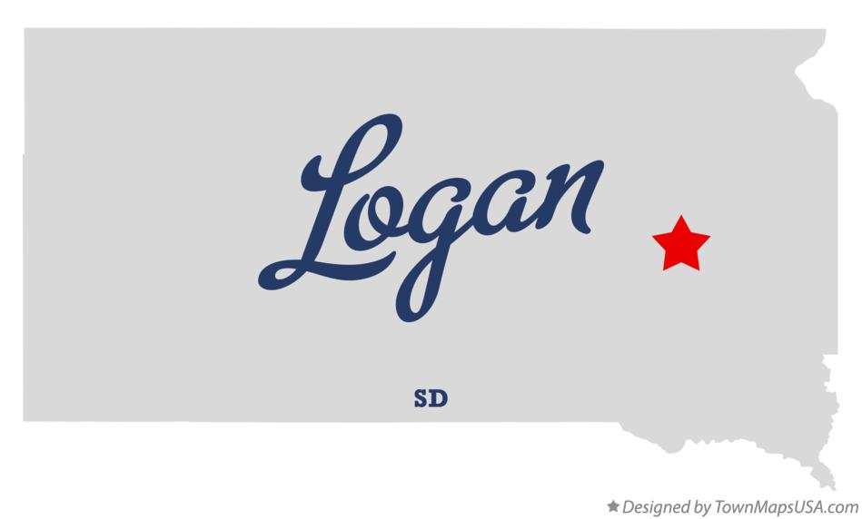 Map of Logan South Dakota SD