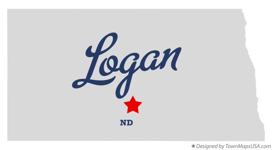 Map of Logan North Dakota ND