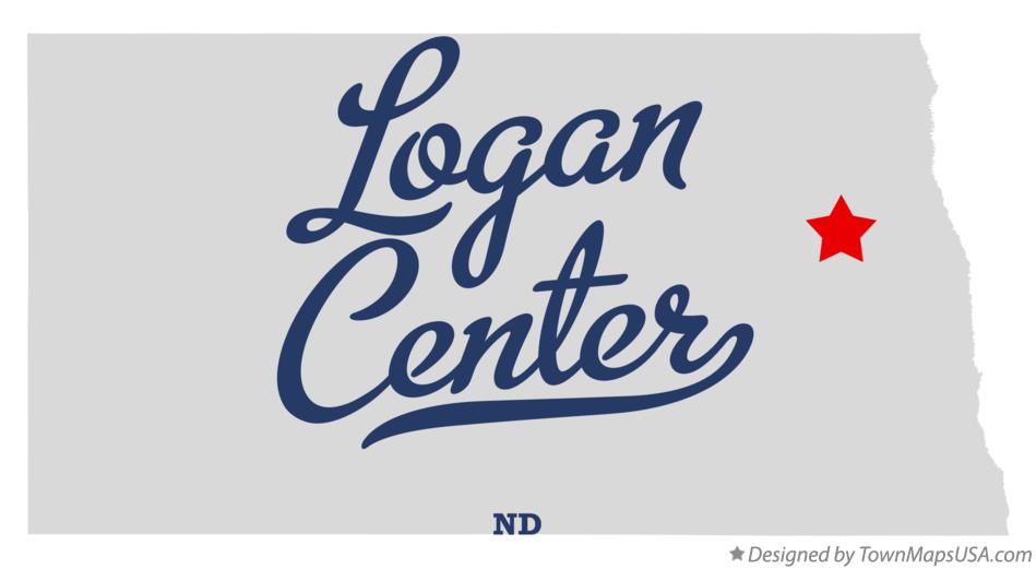 Map of Logan Center North Dakota ND