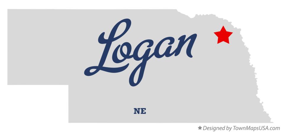 Map of Logan Nebraska NE
