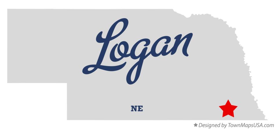 Map of Logan Nebraska NE