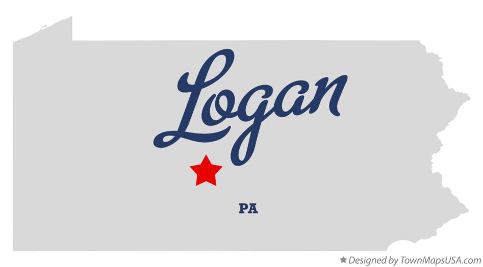 Map of Logan Pennsylvania PA