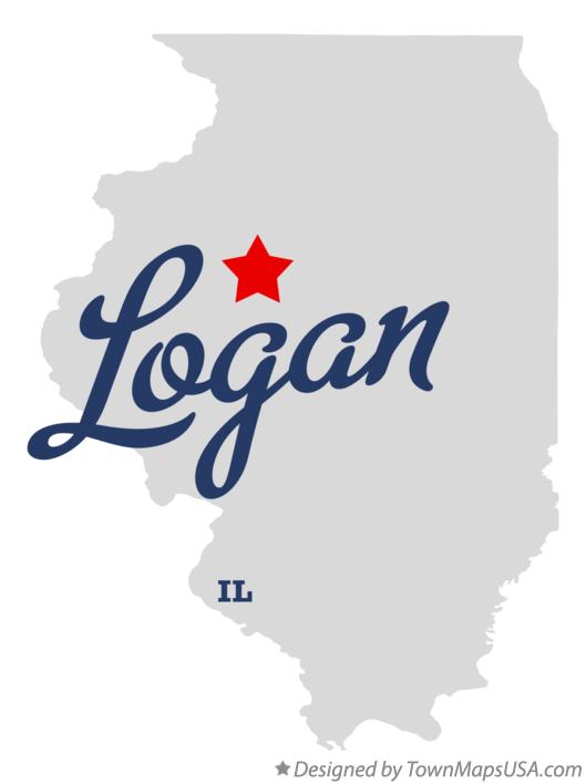 Map of Logan Illinois IL