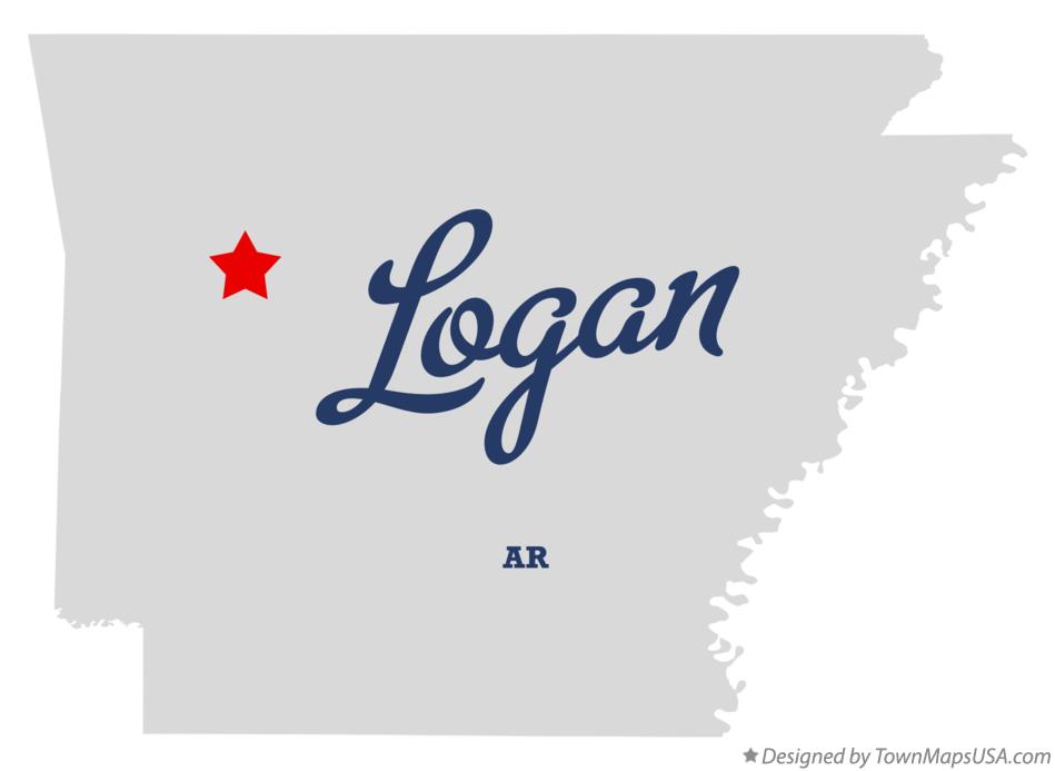 Map of Logan Arkansas AR