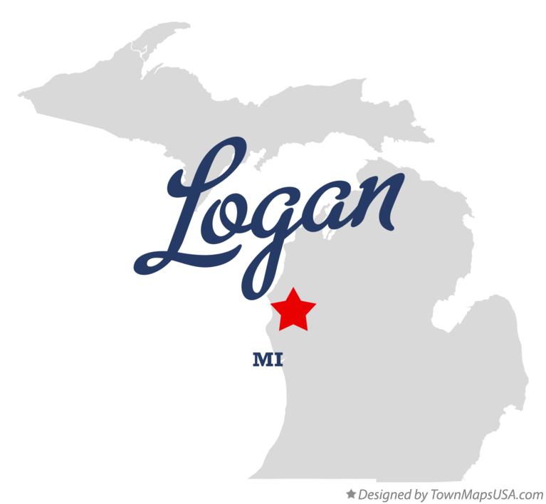 Map of Logan Michigan MI