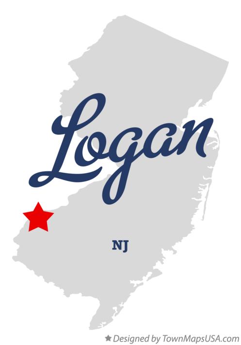 Map of Logan New Jersey NJ