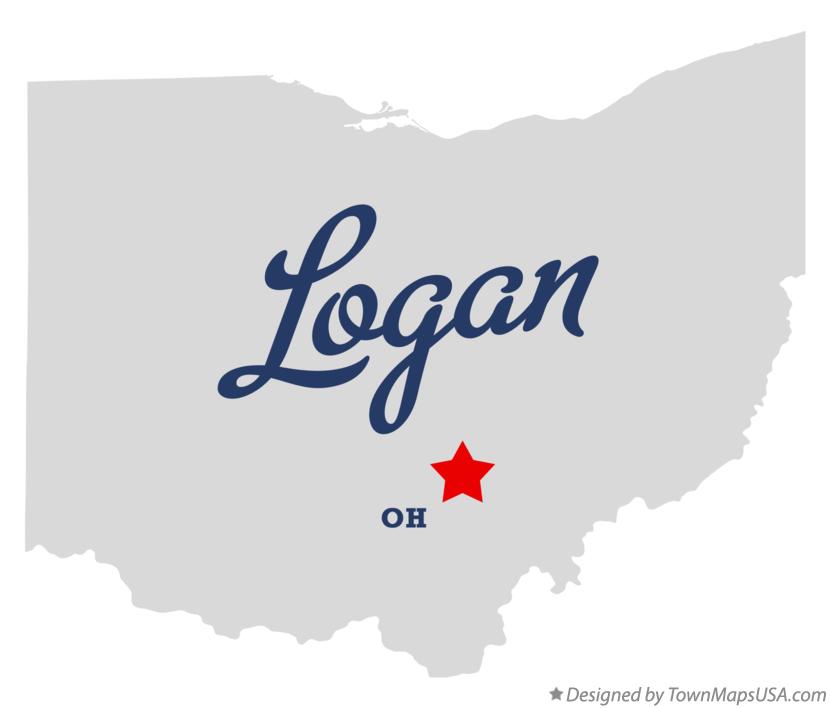 Map of Logan Ohio OH