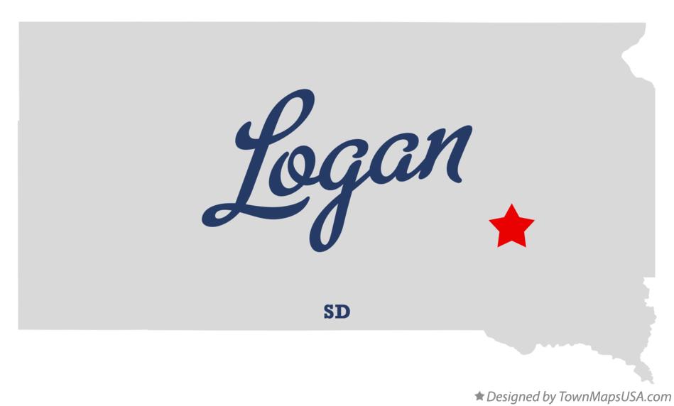 Map of Logan South Dakota SD
