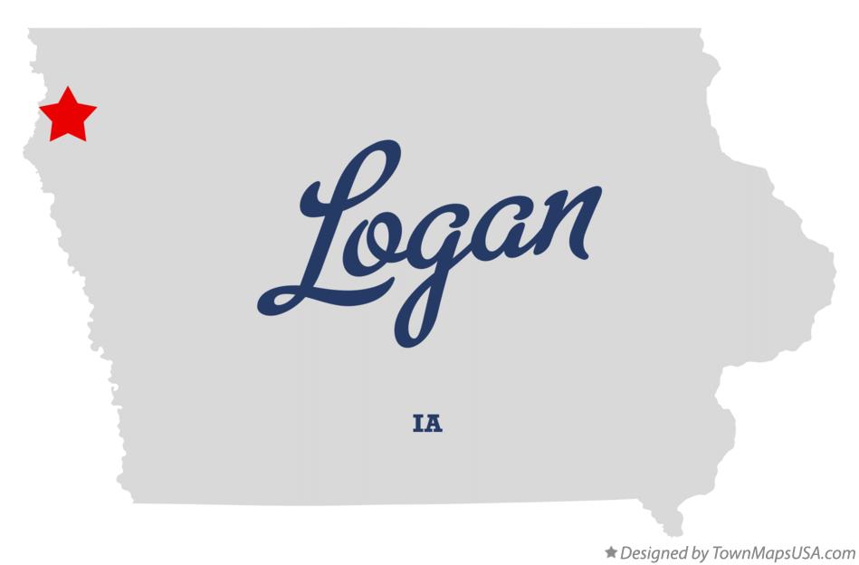 Map of Logan Iowa IA