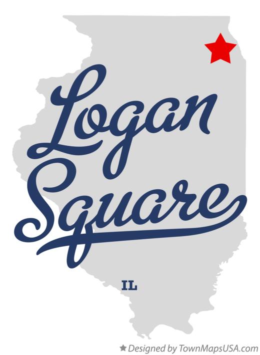 Map of Logan Square Illinois IL